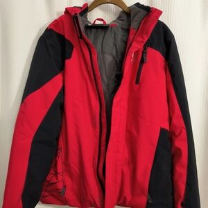 Spyder Red and Black Ski Jacket Boys